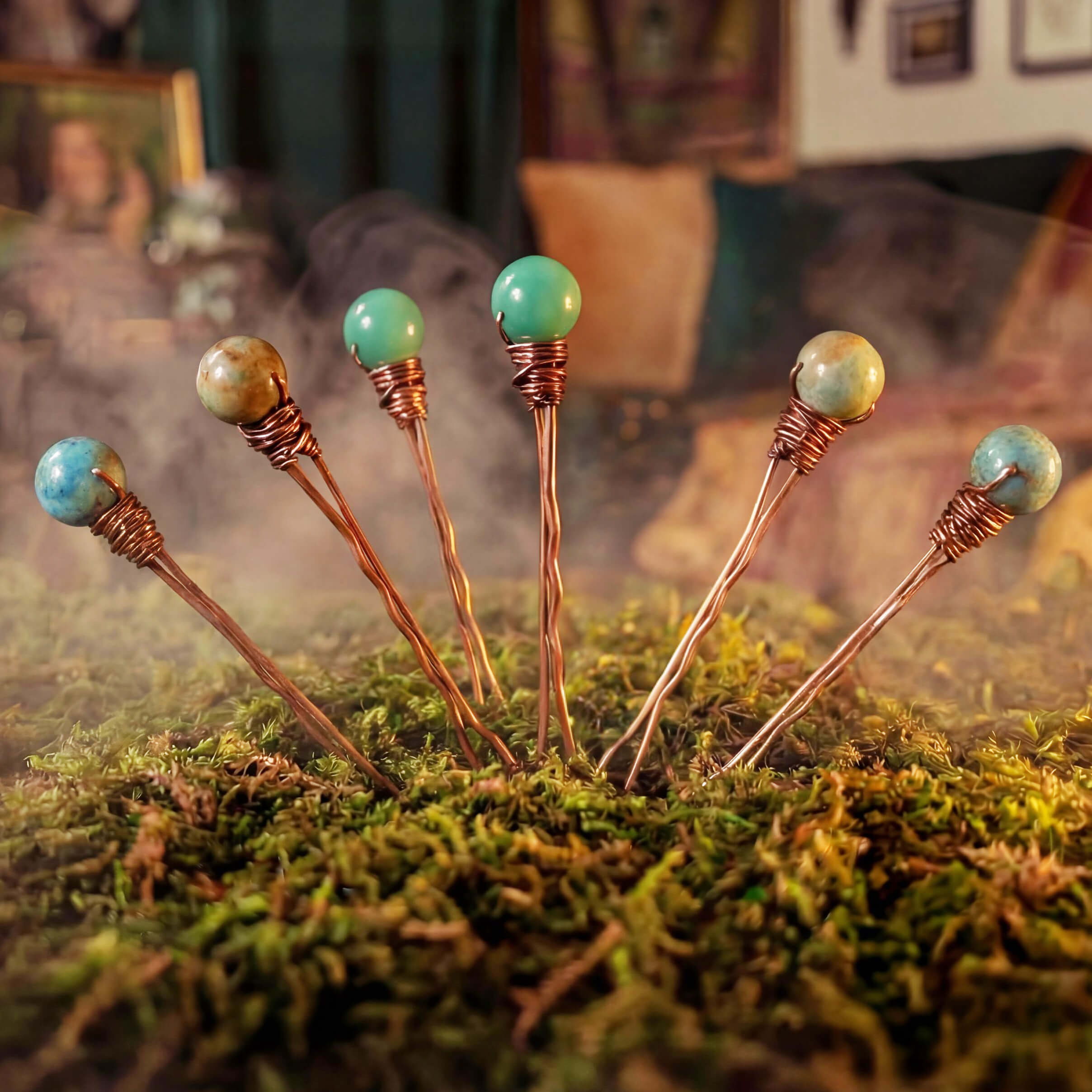 Amazonite Bobby Pins (6 Pack)