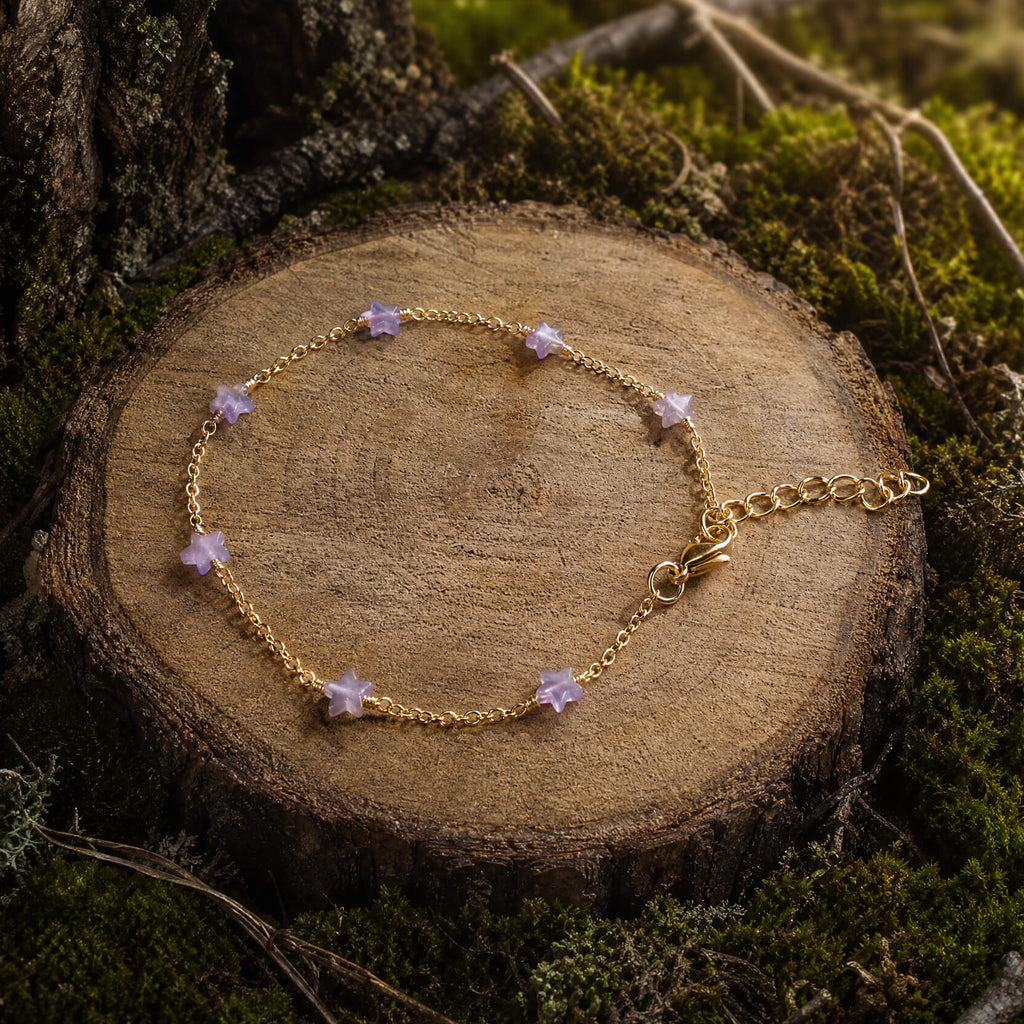 Amethyst Star Anklet