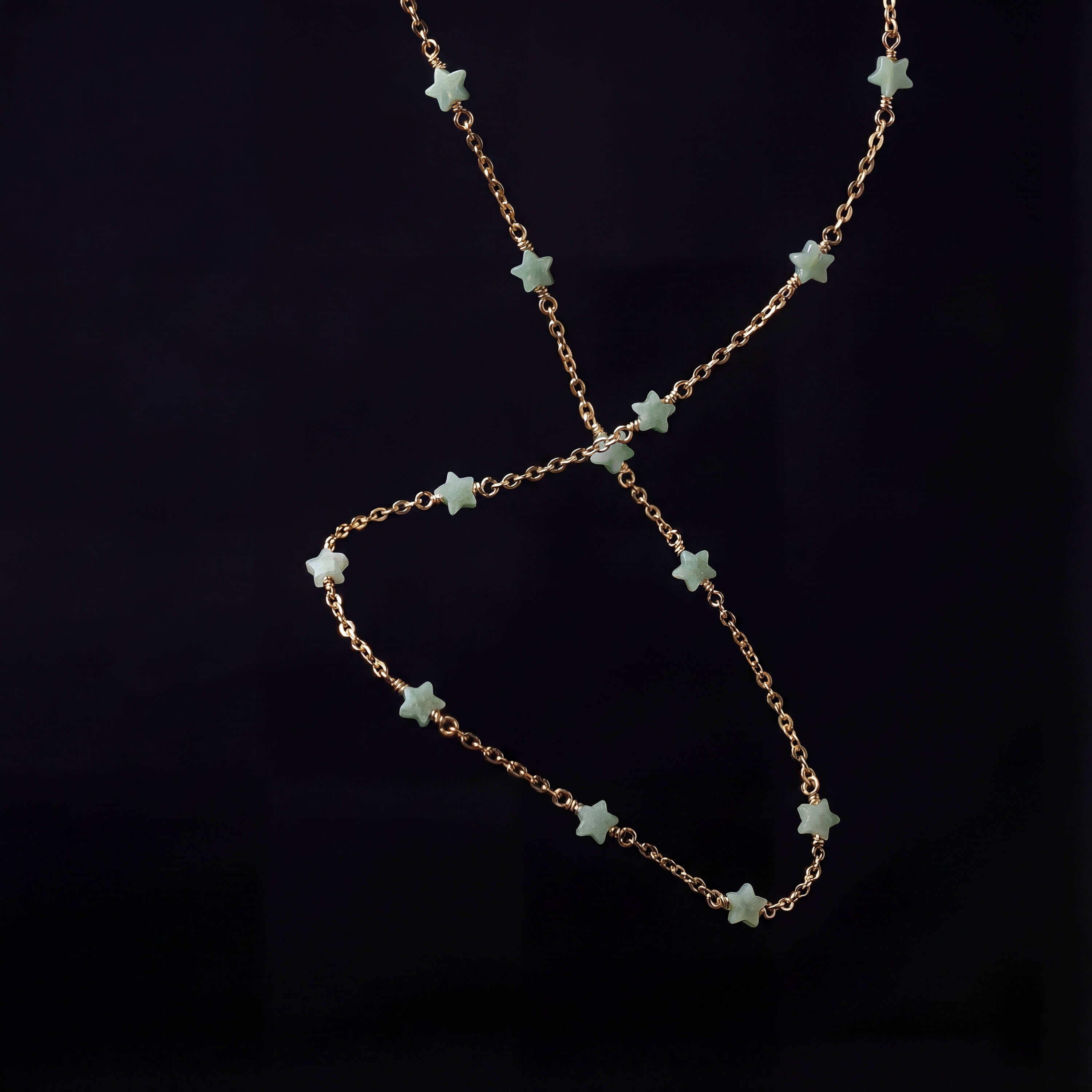 Green Aventurine Star Necklace