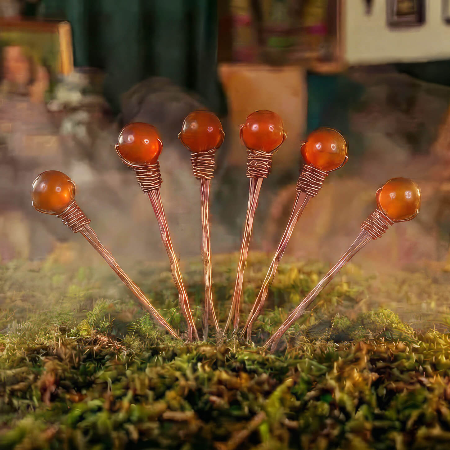 Carnelian Bobby Pins (6 Pack)