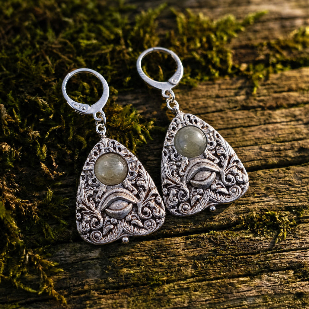Labradorite Planchette Earrings