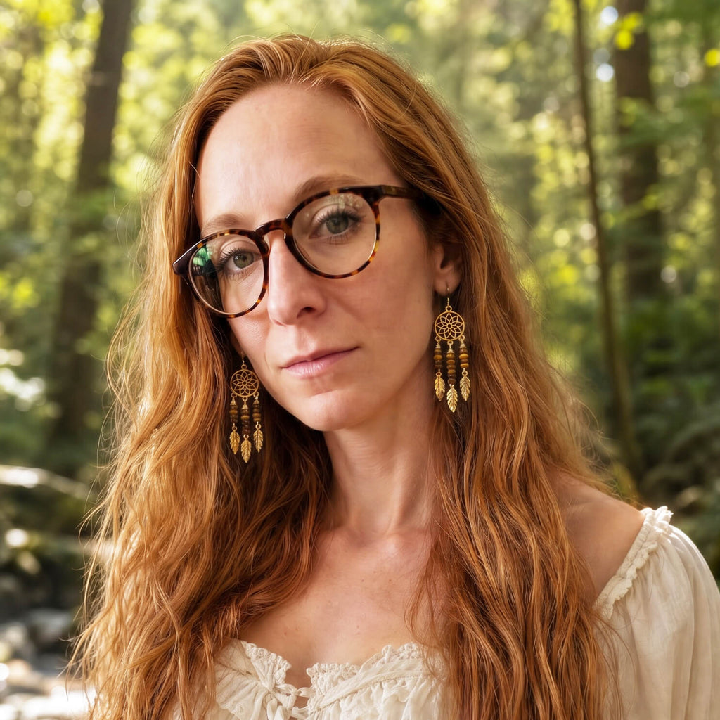 Tiger's Eye Dreamcatcher Earrings