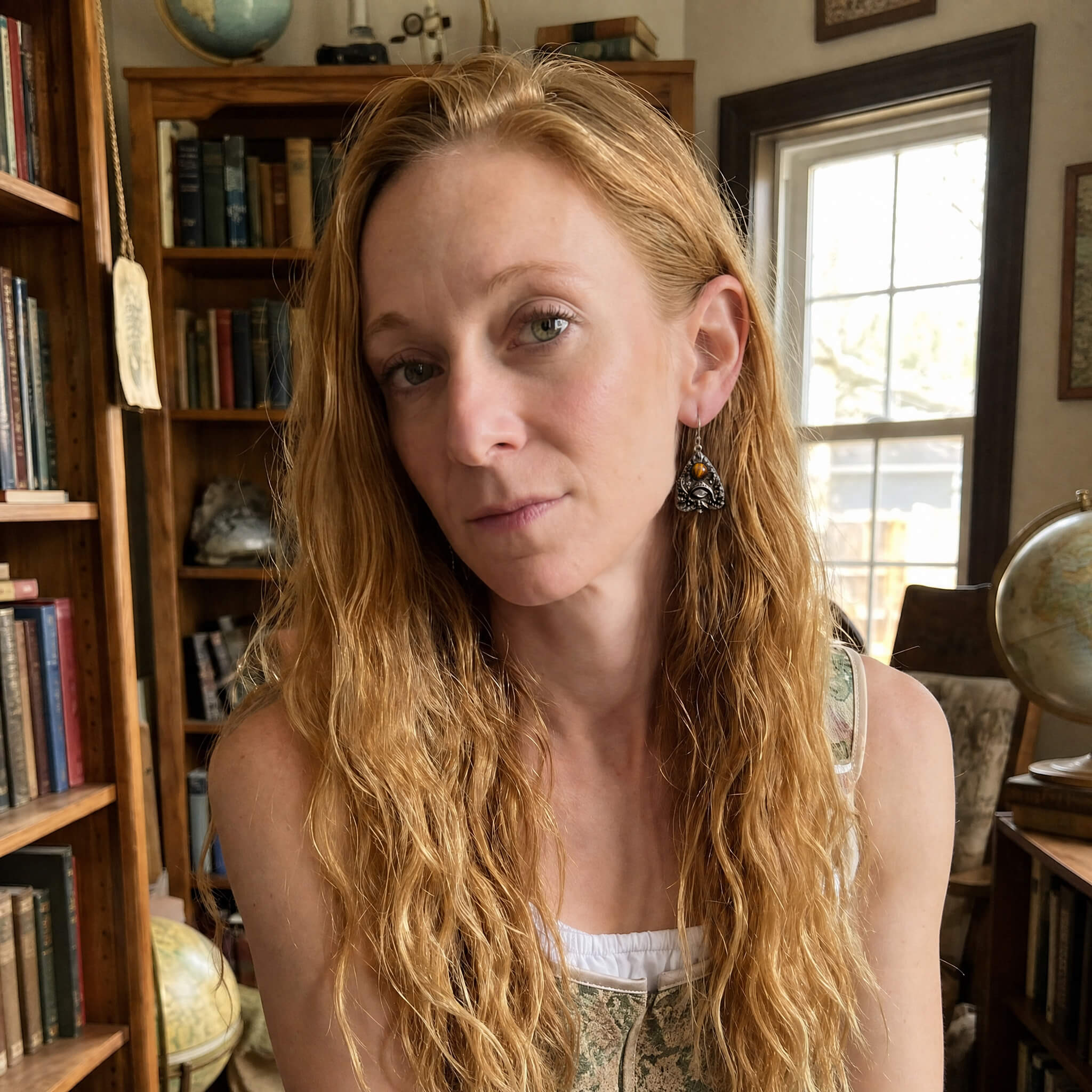 Tiger's Eye Planchette Earrings
