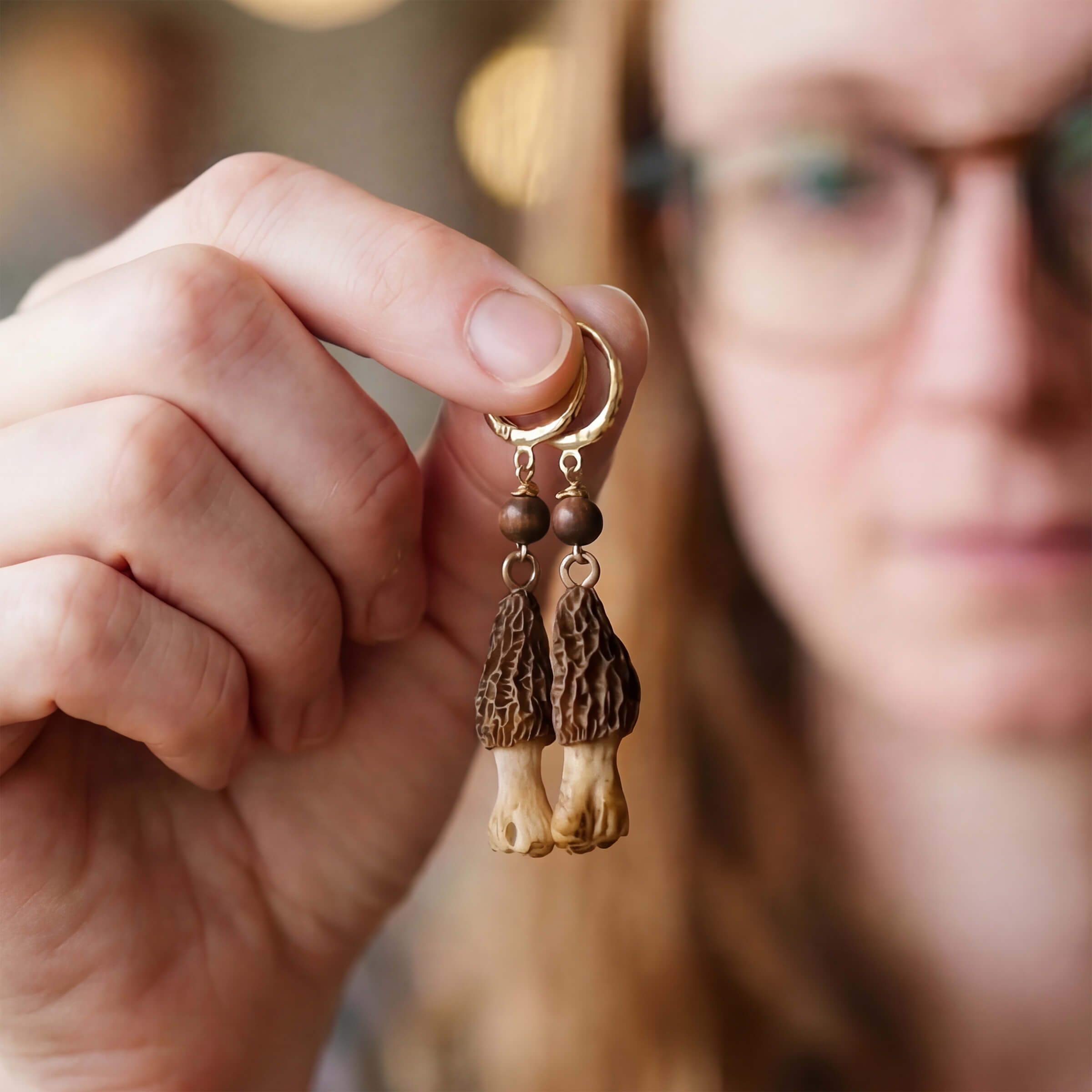 Morel & Tiger's Eye Earrings