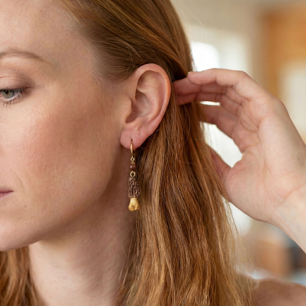 Morel & Tiger's Eye Earrings