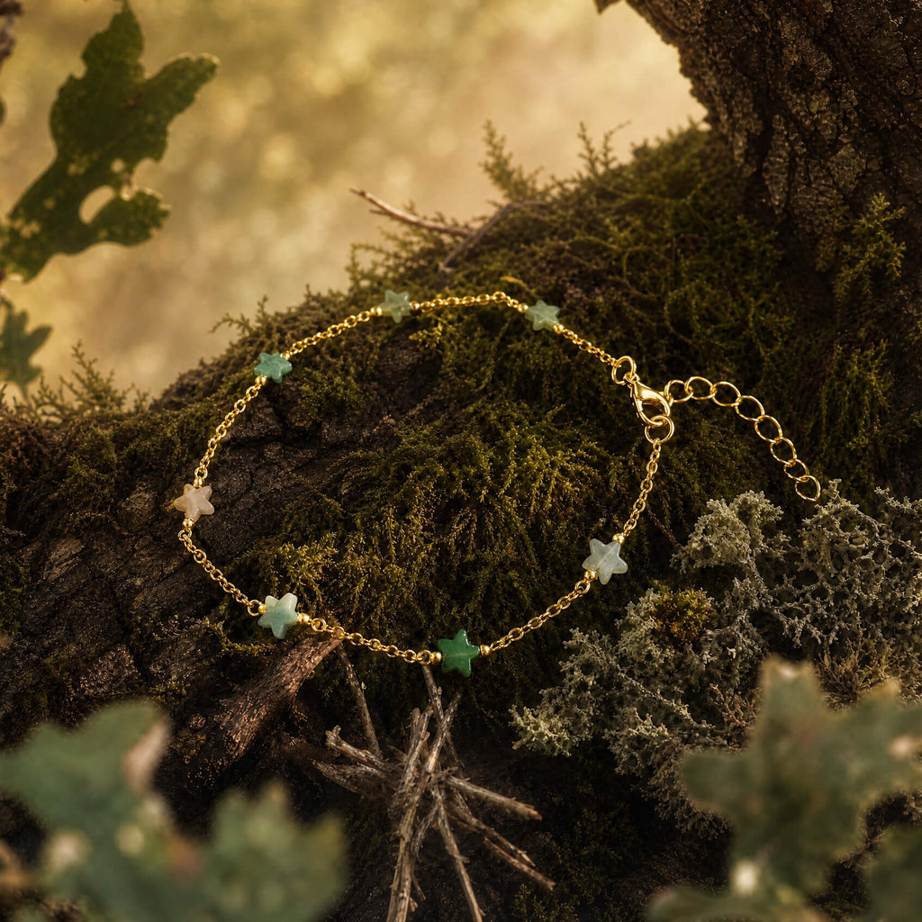 Ocean Jasper Star Anklet