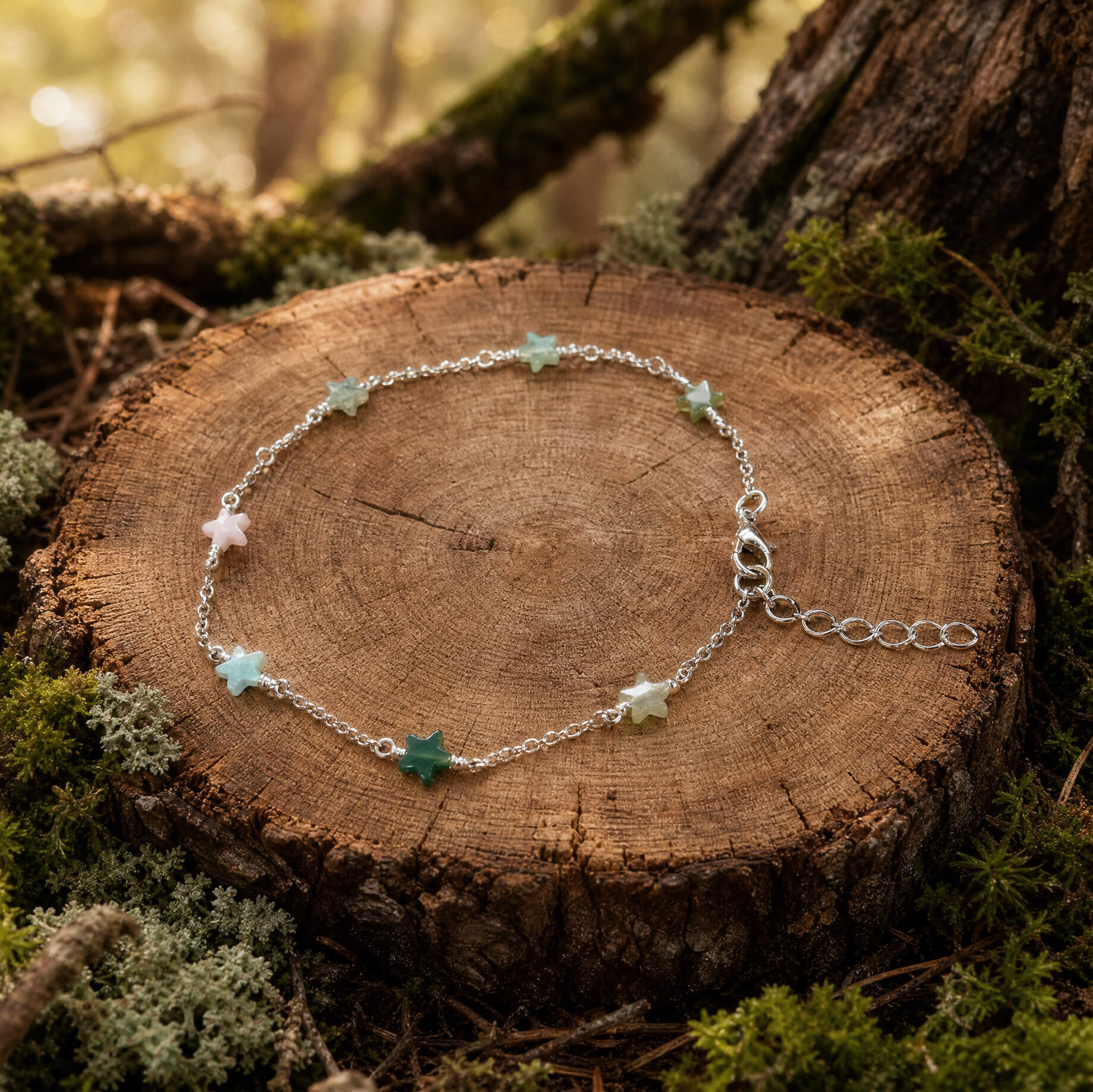 Ocean Jasper Star Anklet