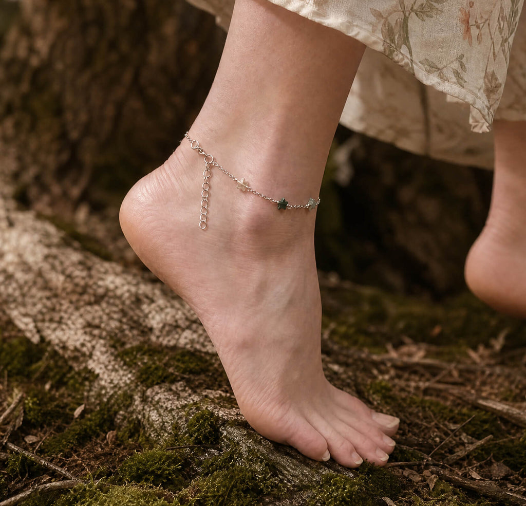 Ocean Jasper Star Anklet