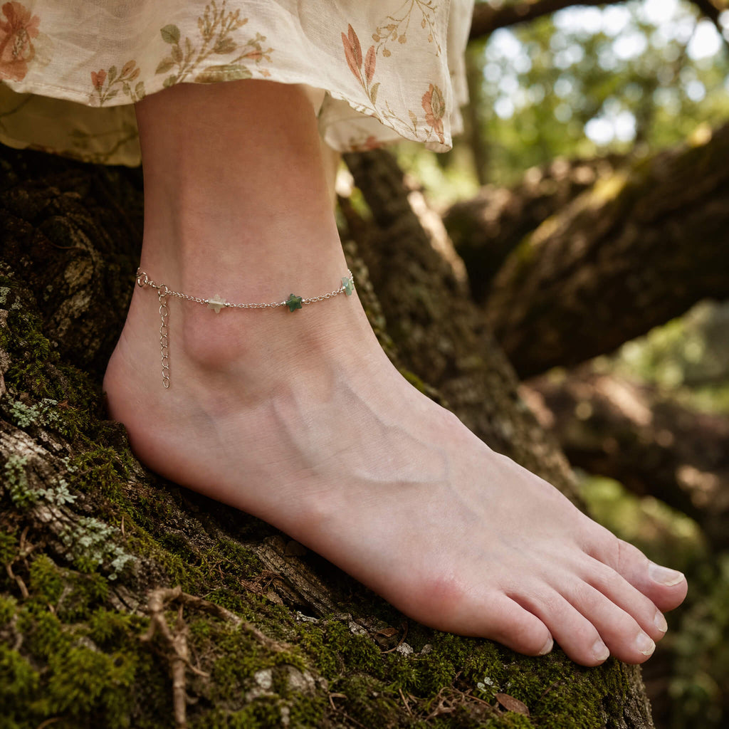 Ocean Jasper Star Anklet