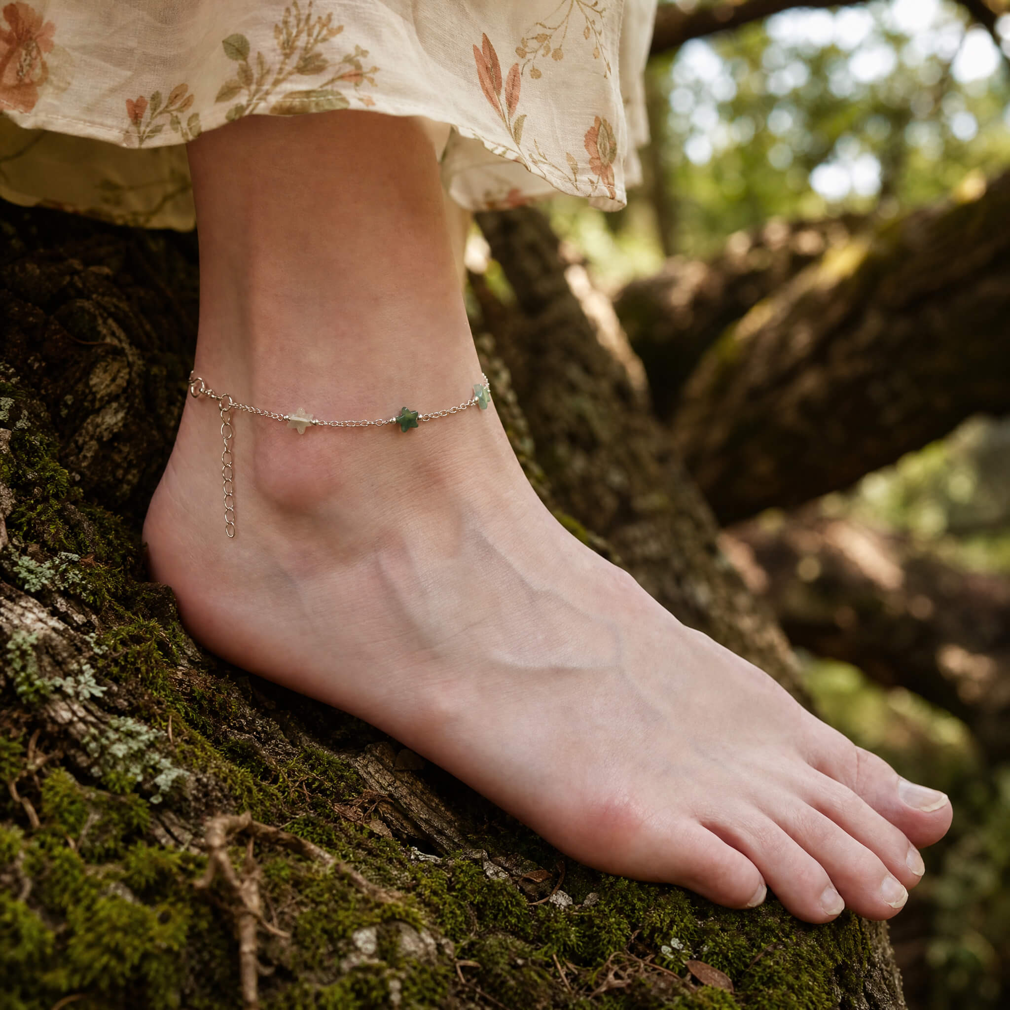 Ocean Jasper Star Anklet