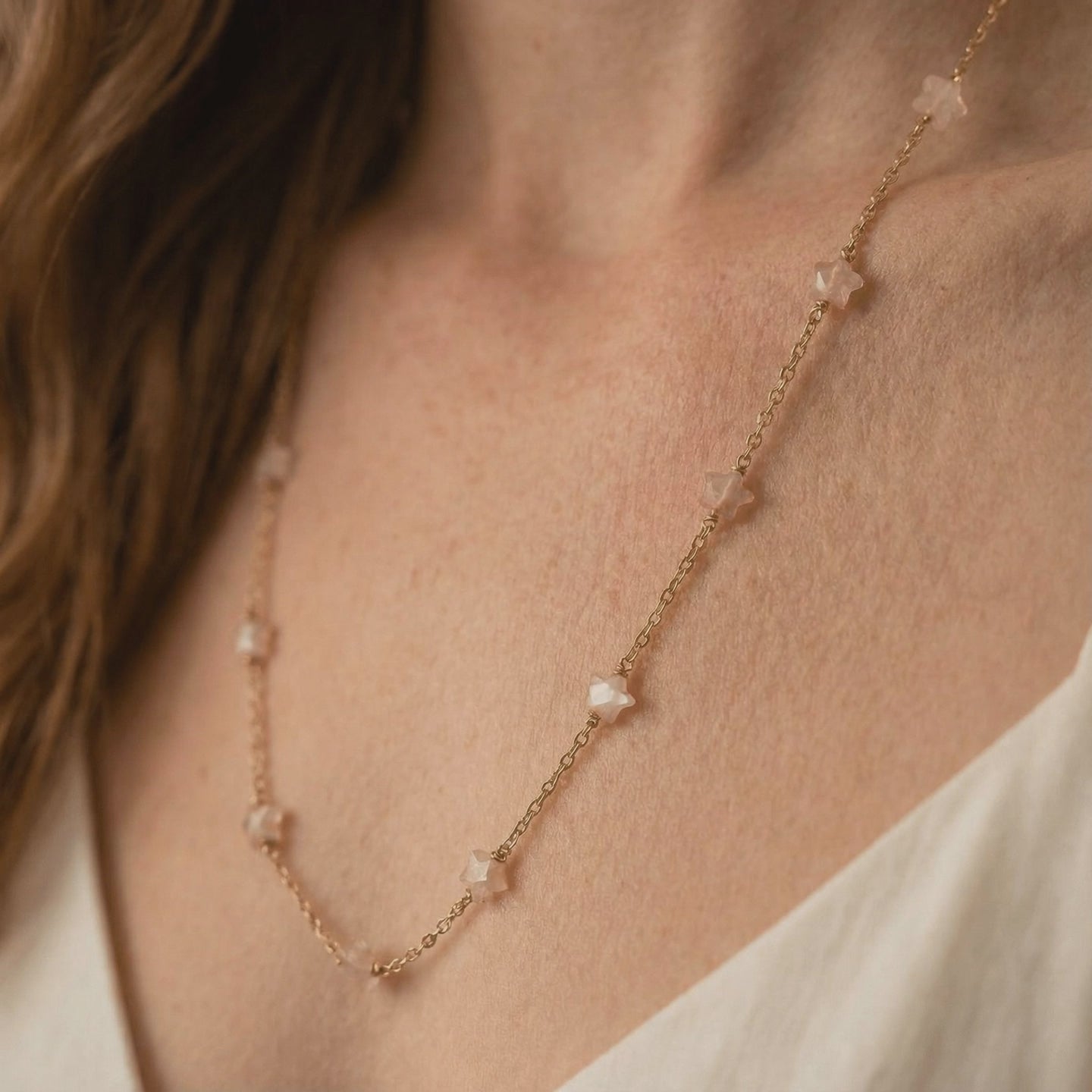 Rose Quartz Star Necklace