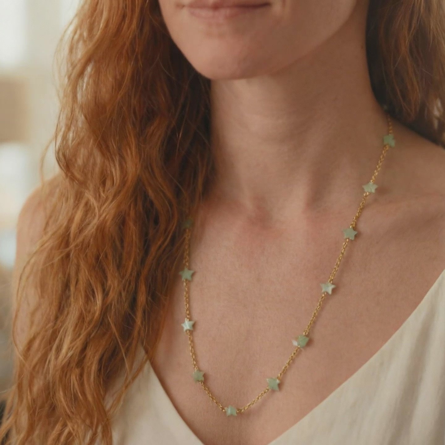 Green Aventurine Star Necklace