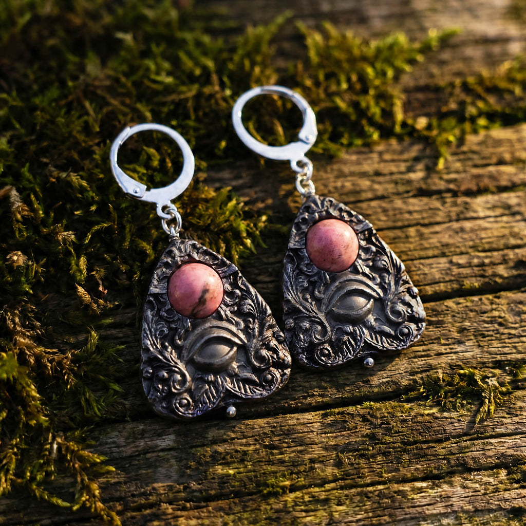 Rhodonite Planchette Earrings