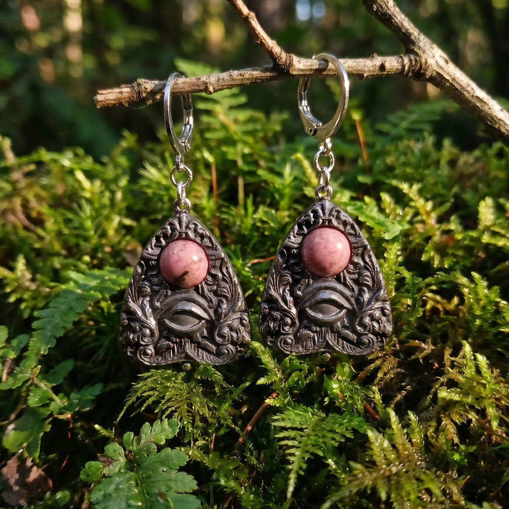Rhodonite Planchette Earrings