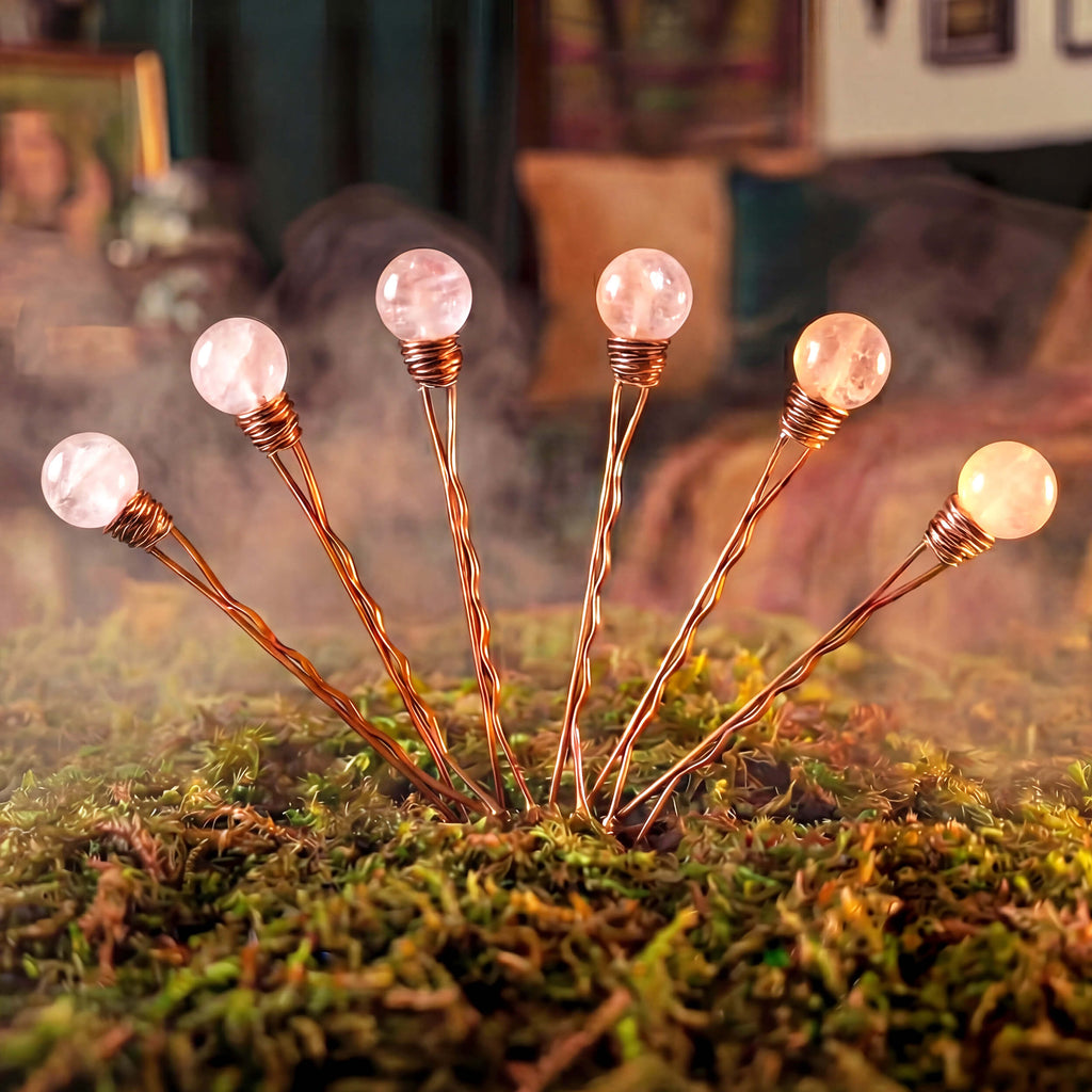 Rose Quartz Bobby Pins (6 Pack)