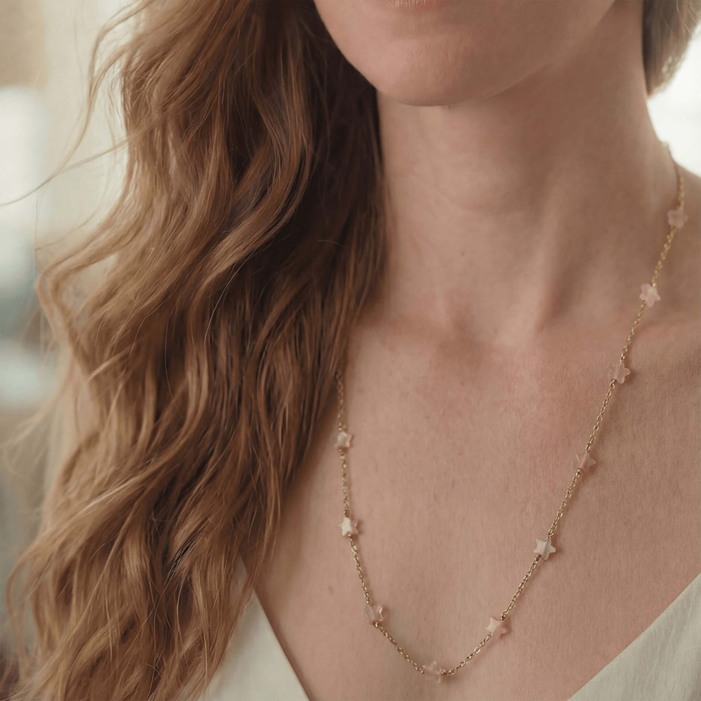 Rose Quartz Star Necklace
