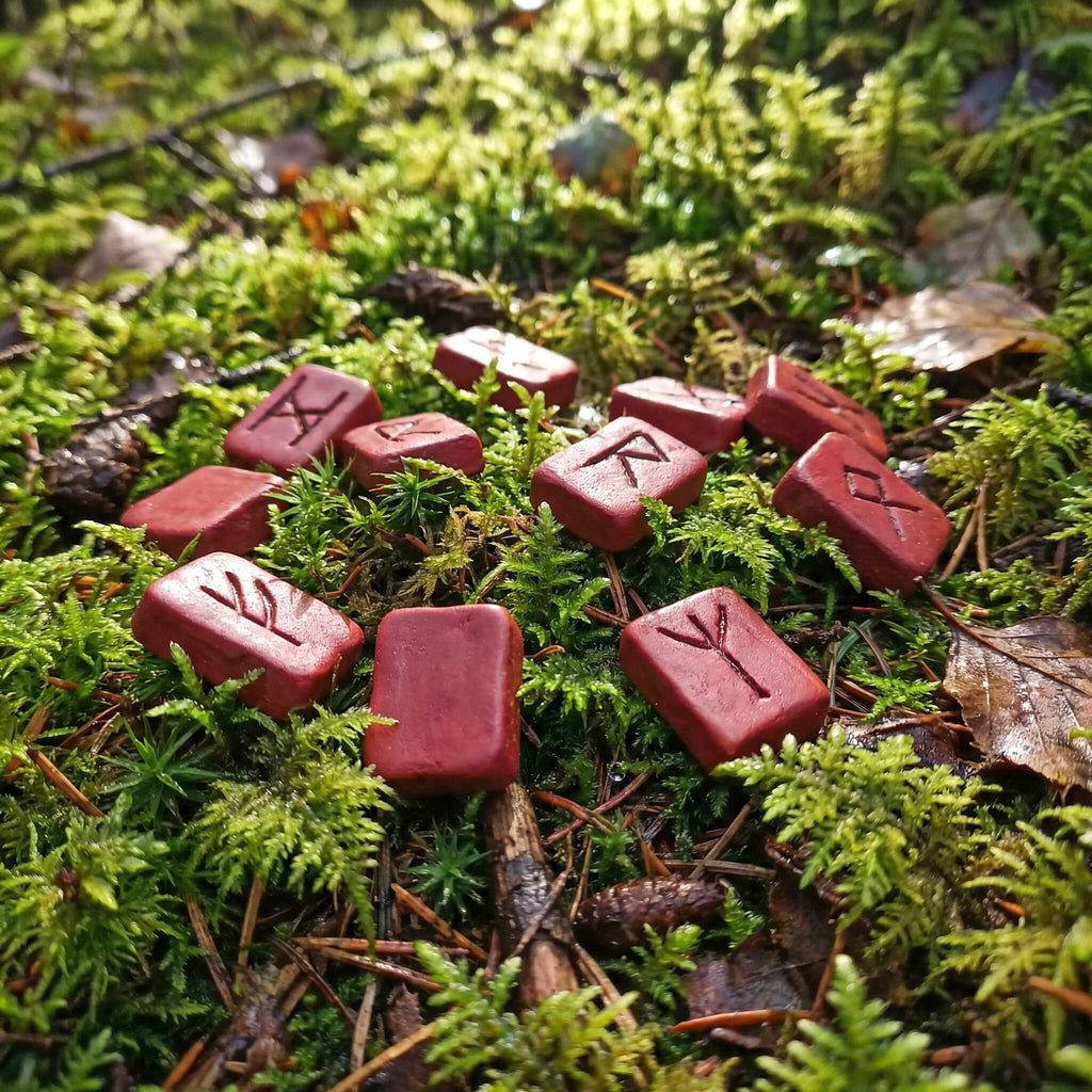 clay futhark runes made by hand