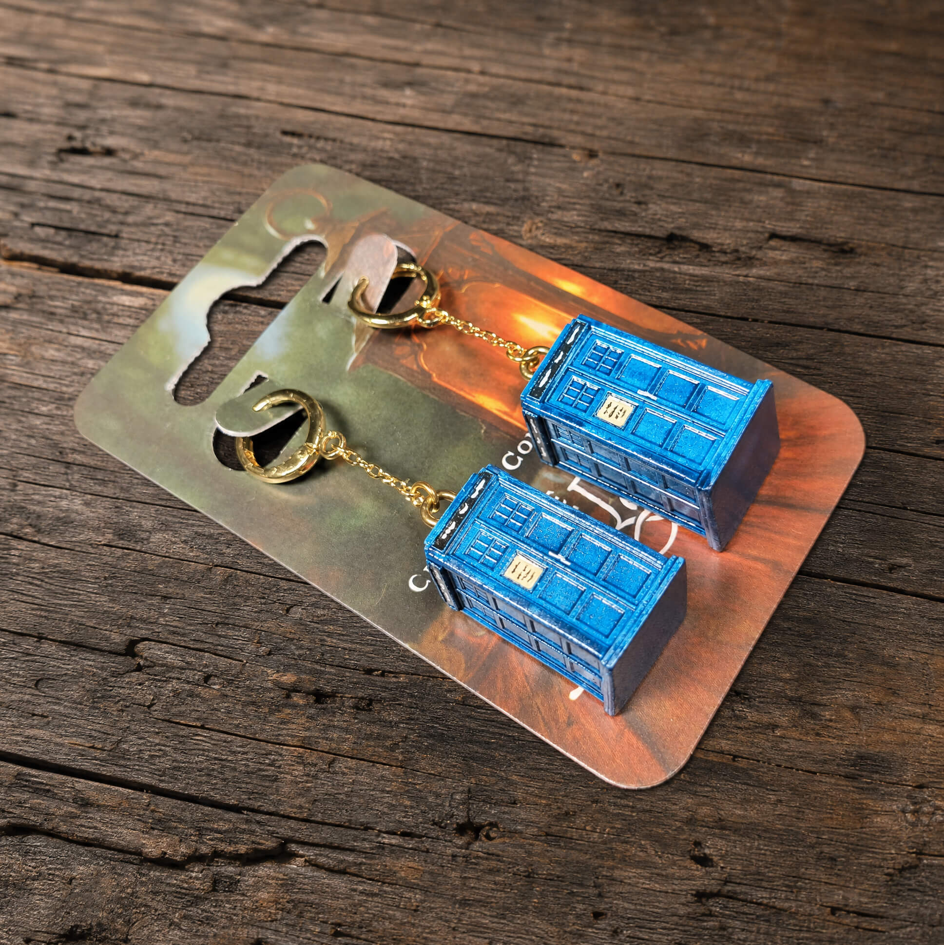 Whovian Blue Box Earrings
