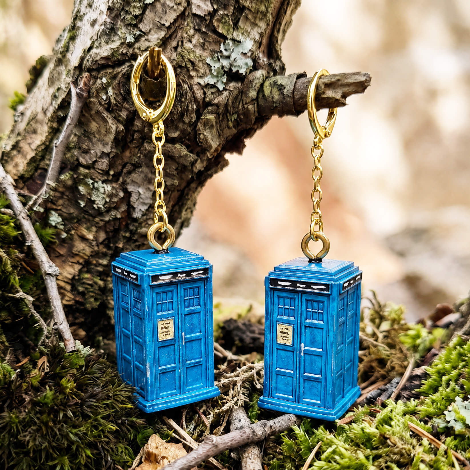 Whovian Blue Box Earrings