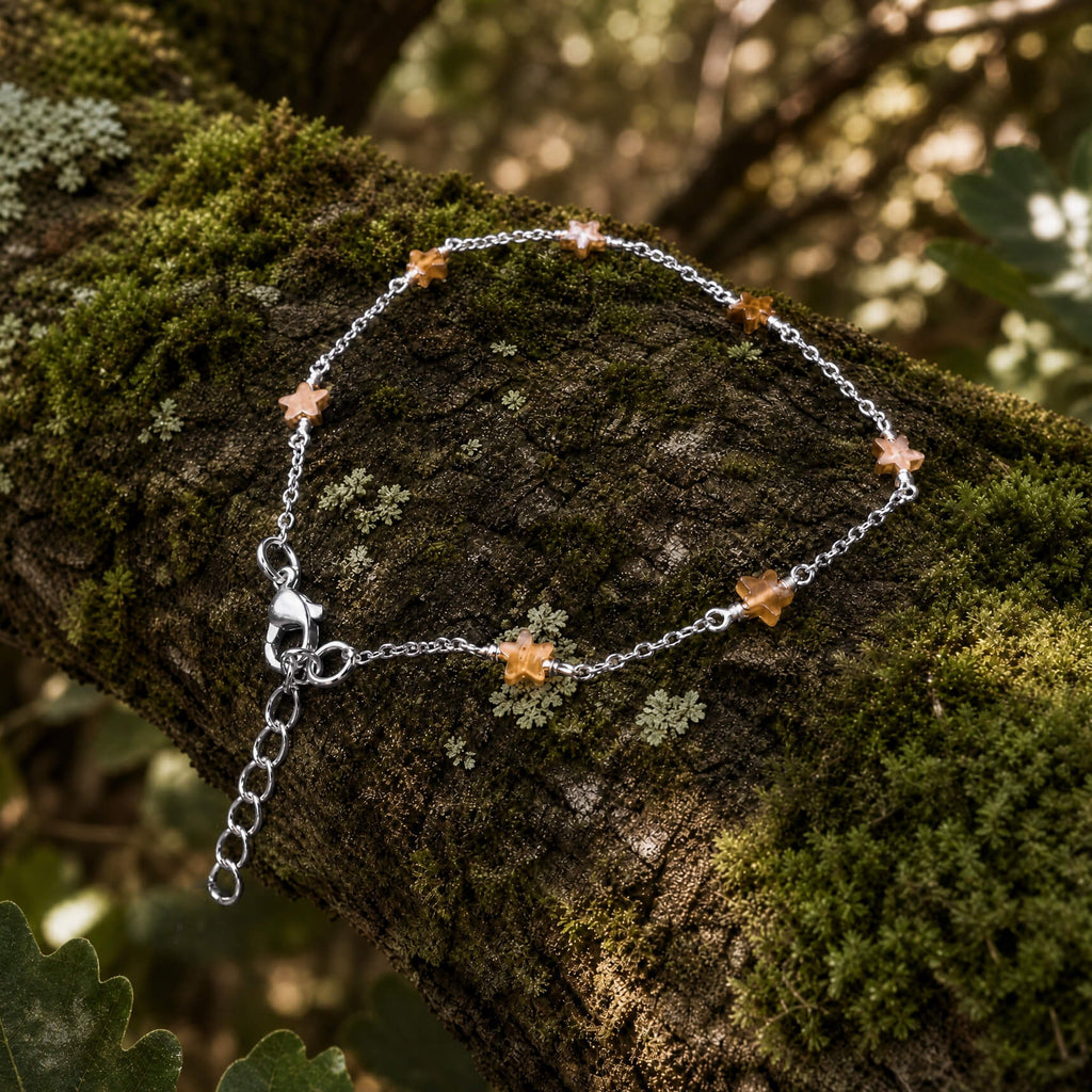 Tiger's Eye Star Anklet
